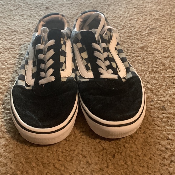 Black and Gray Checkered Vans - Picture 2 of 4